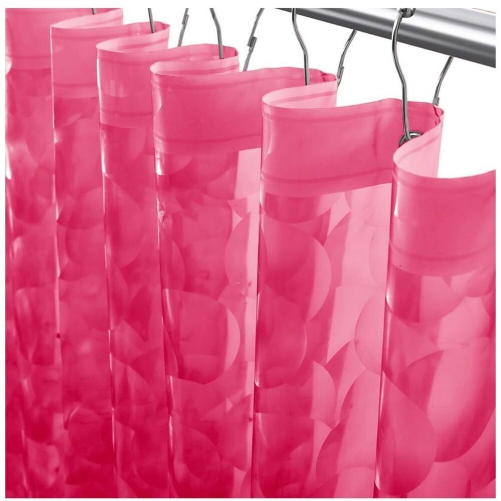 Ga-Geetopia EVA 3D Red Pearl Water Cube Plastic Shower Curtain Liner 72"x72"